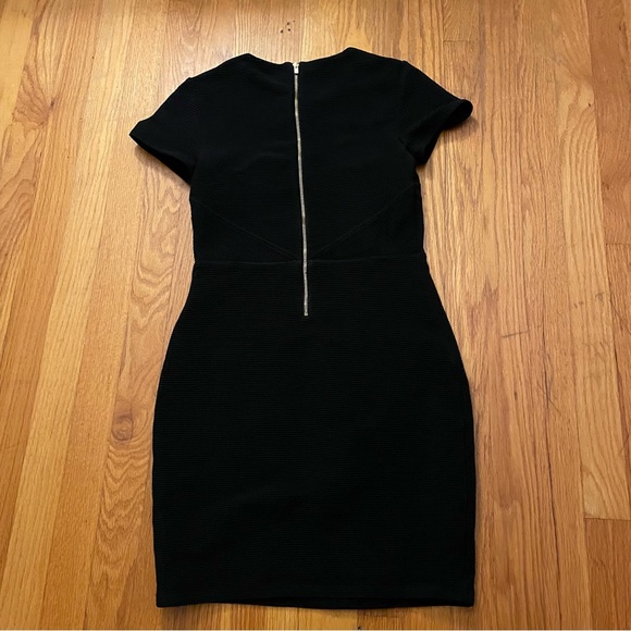 Express Ribbed Black Cut Out Dress short Sleeve XS - Picture 4 of 4